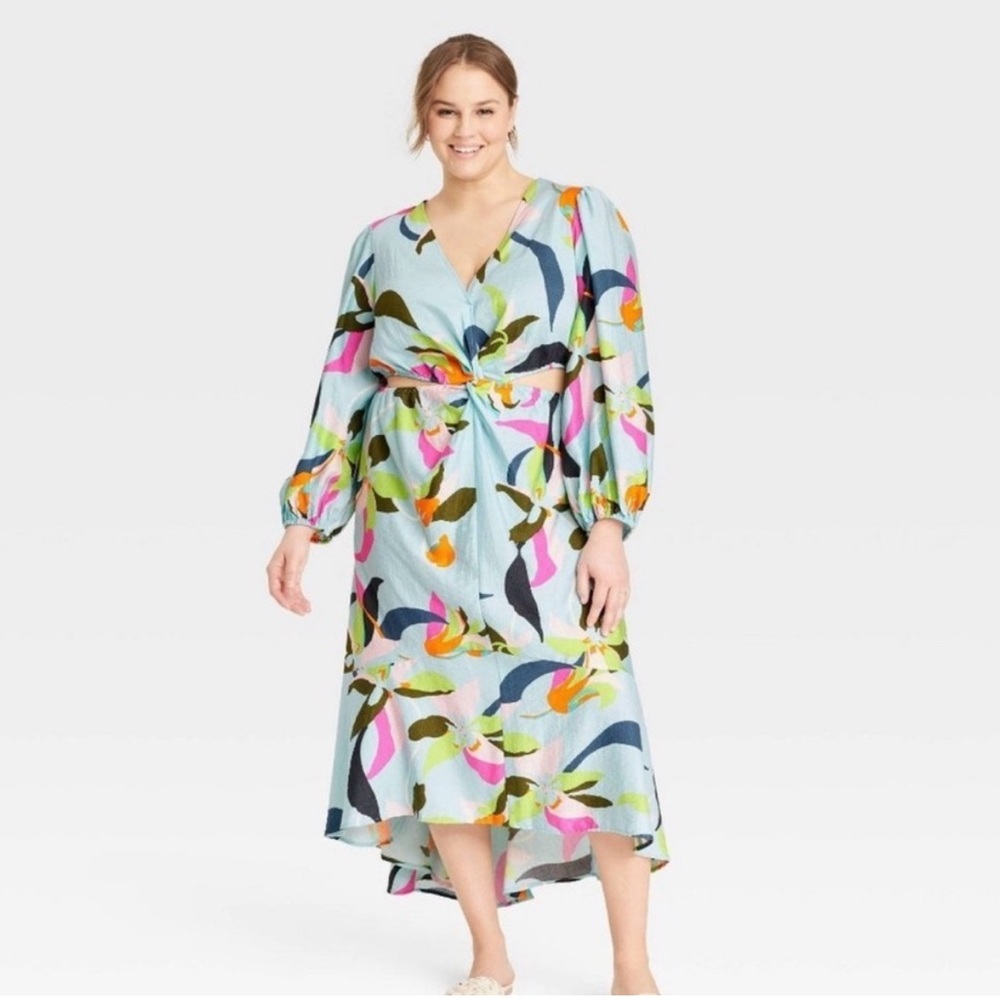 a new day Multicolor Floral Midi Dress